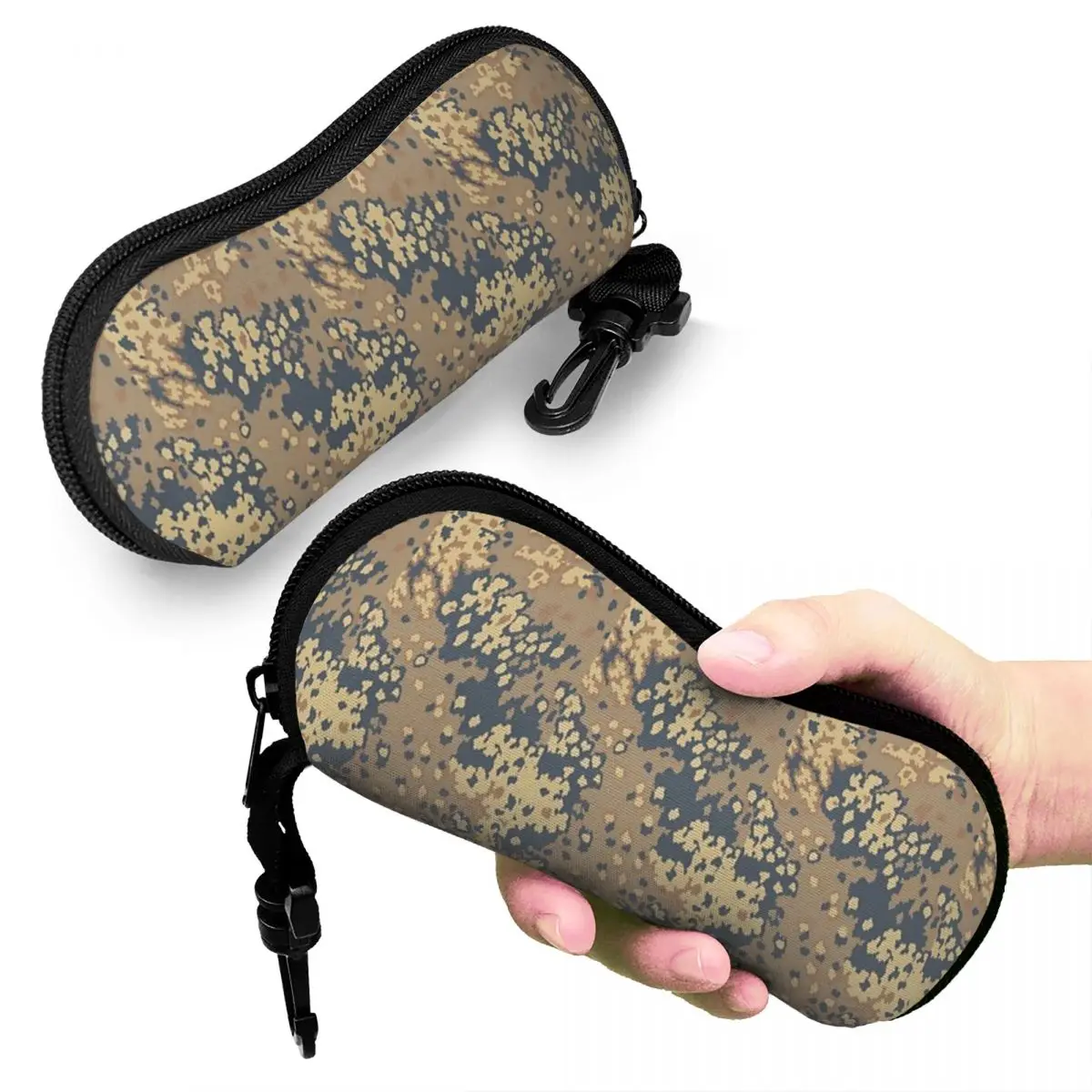 

Russian Woodland Camouflage Shell Glasses Case Protector Sunglasses Box Women Men Soft Eyeglasses Bag Pouch