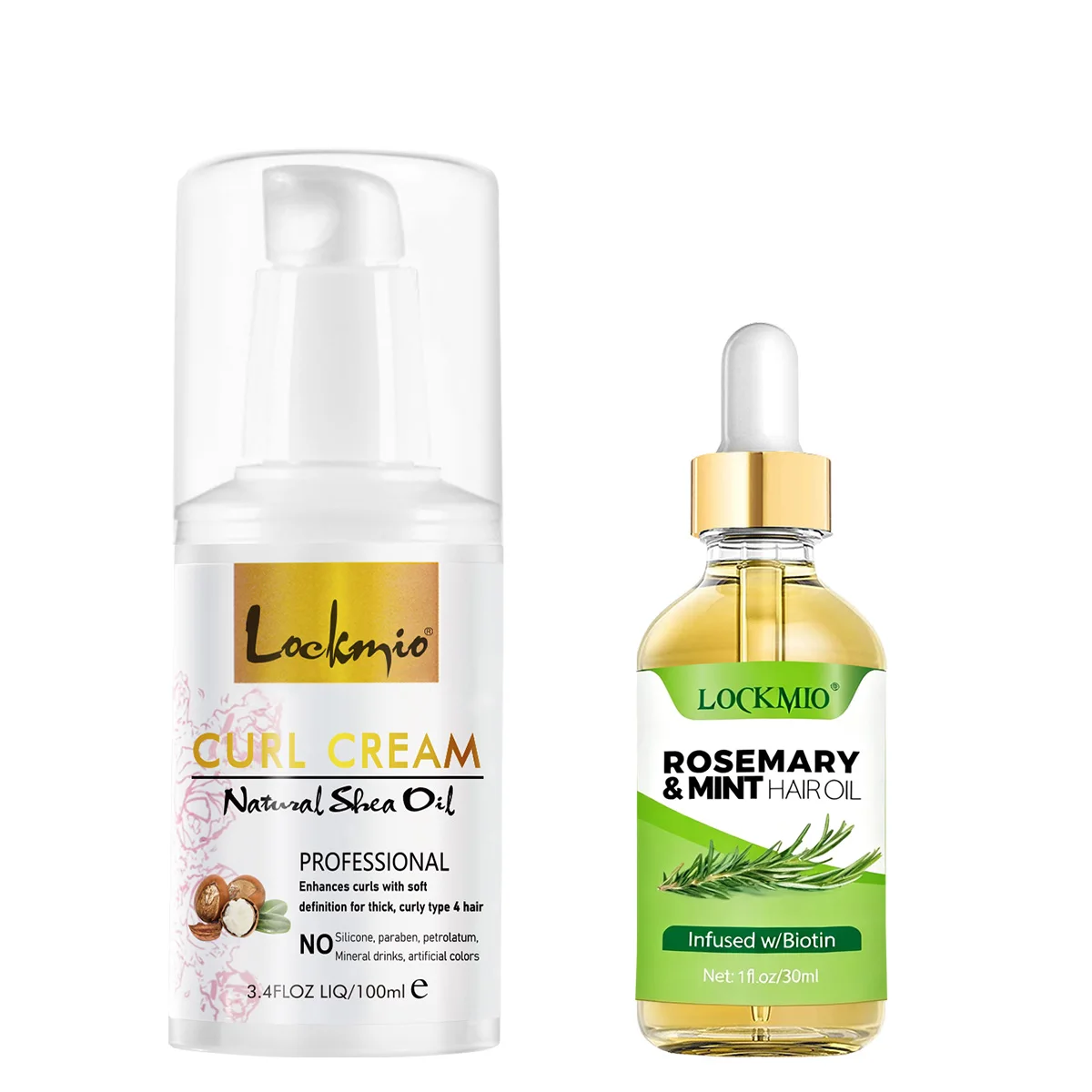 Curl Defining Cream Curls Natural Shea Oil Curl Cream Anti-Frizz Moisturize Enhance for Wavy Kinky Hair Rosemary & Mint Hair Oil