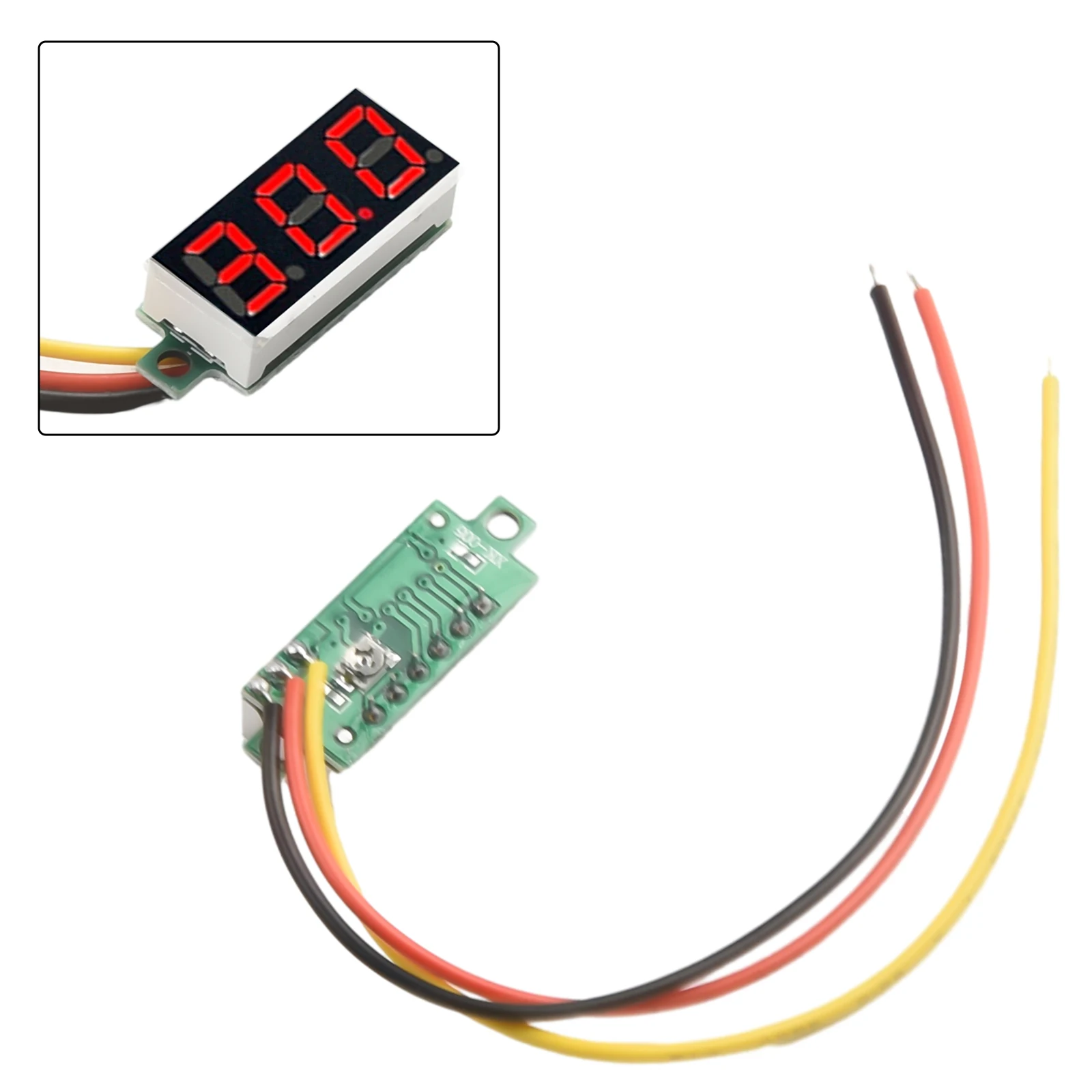 1pc 0,28 zoll digital dc voltmeter kopf 3 draht led minimun digital voltmeter DC0-100V rückwärts verbindung schutz