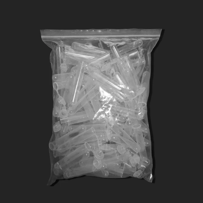 100Pcs 15ml Centrifuge Tube Test Tube Vial Clear Plastic Vials Container Cap For Laboratory Sample Specimen Storage