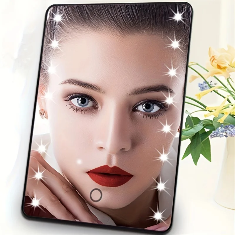 Makeup Mirror With 16 Leds Cosmetic Mirror With Touch Dimmer Switch Usb Or Battery Operated Stand For Tabletop Bathroom Travel