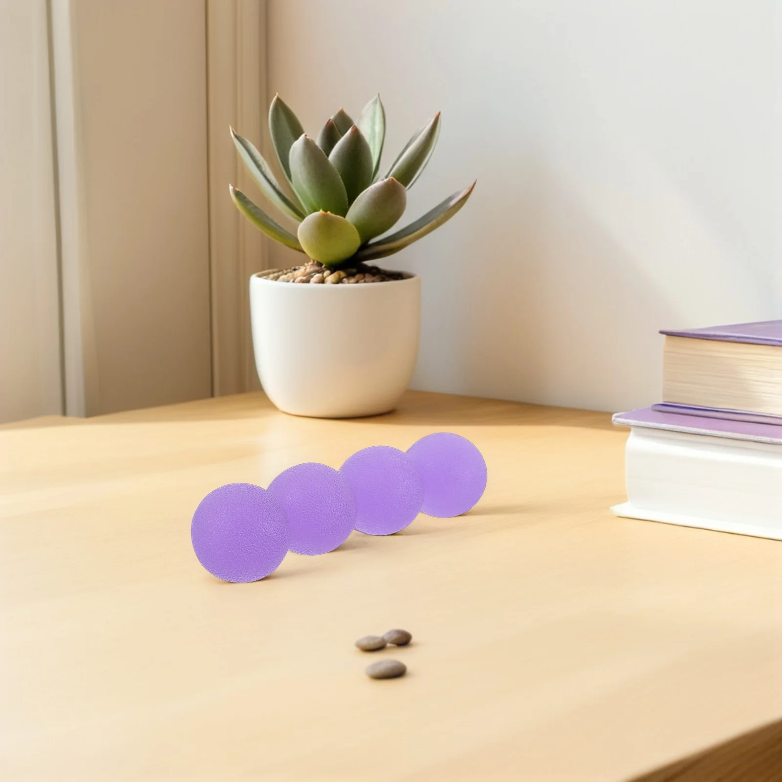 

4Pcs Hand Exercise Balls High Elasticity Stress Relief Portable Grip Strengthener Forearm Trainer Hand Grip Balls