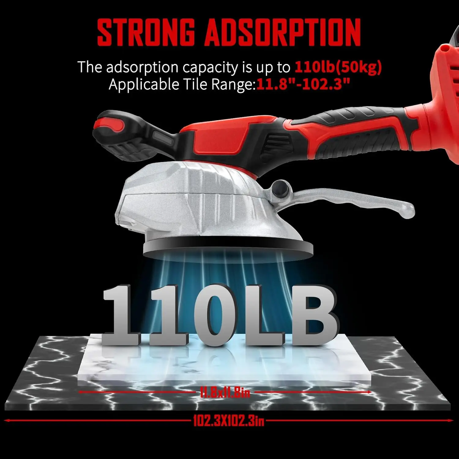 آلة تركيب اهتزاز البلاط اللاسلكي لبطارية ميلووكي، أدوات اهتزاز لوضع الزجاج على الحائط قابلة للتعديل بـ 8 سرعات