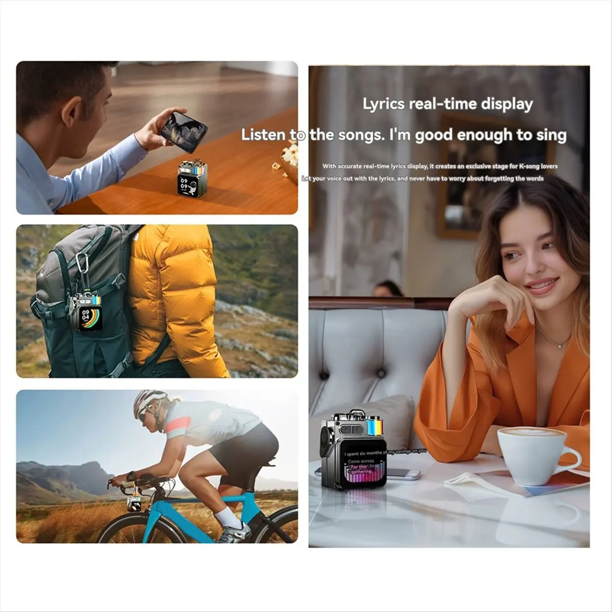 

【BUY NOW】2pcs Bluetooth Speaker with LED Display RGB Lights Supports TF Card Calendar Weather Sync for Outdoor and Gaming