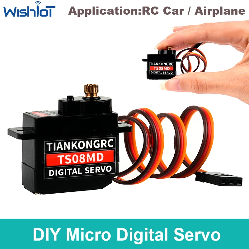 مايكرو أجهزة رقمية 12 جرام RC هليكوبتر أجزاء صغيرة TS08MD ميتال جير ل RC 250 450 هليكوبتر طائرة سيارات قارب روبيت لتقوم بها بنفسك اللعب #1