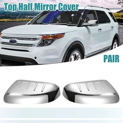 UXCELL 1 Pair Left Right Chrome Plated Top Half Mirror Cover for Ford Explorer 2011-2015