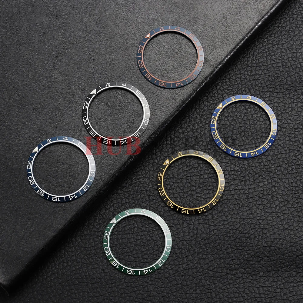 38mm Ceramic Bezel GMT Diving Watch Insert Ring for 40mm Mens Universal Watches Replacement Accessories Watch Face Bezel Inserts