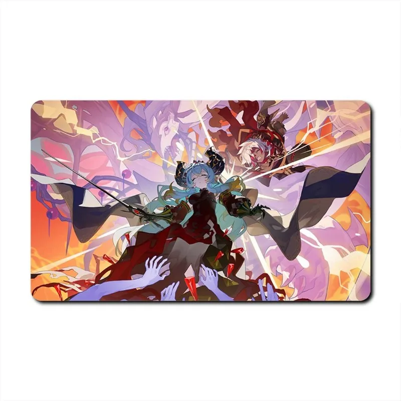 Yu-Gi-Oh! Animacja OCG TCG K9-17 Vanquish Soul Razen Maliss 60x35cm Pojedyncza Mata do Gry Cupsy Duel Disk Gumowa Mata do Gry Planszowej Zabawka