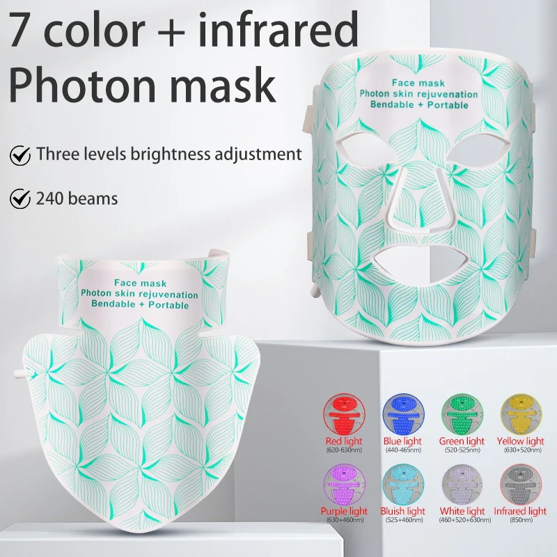 263-776b5e.jpg Flexible LED Therapy Mask: 7-Wavelength Medical Grade Photon System for Anti-Aging, Acne & Brightening 4