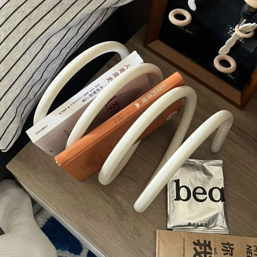 Fashionable Accessories Spiral Bookcases INS Modern Bookshelf Dopamine Color Minimalist Book Racks