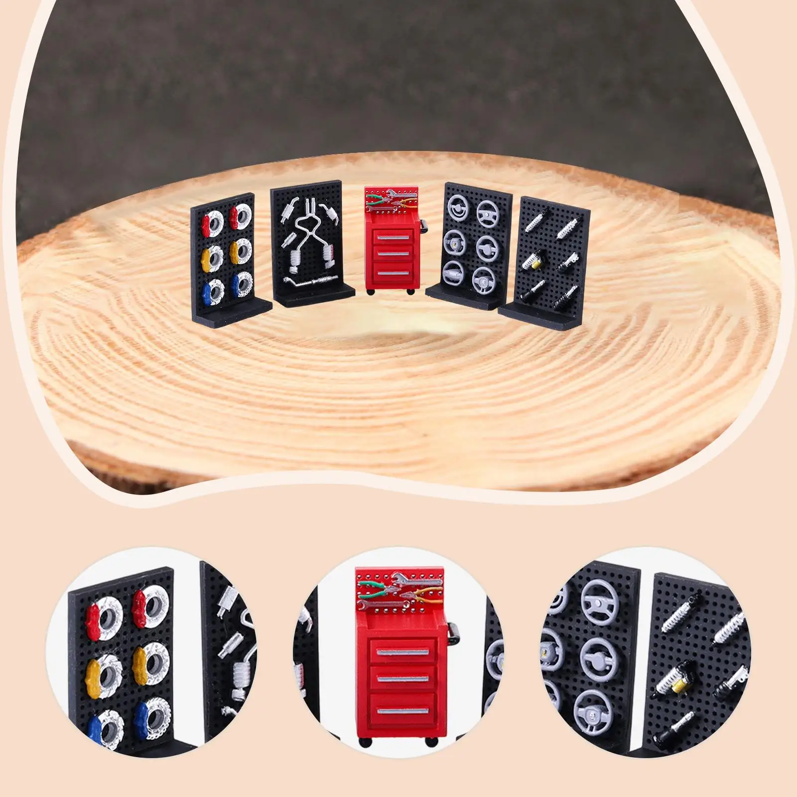 

Набор разноцветных пластиковых панелей для стен гаража, аксессуары для моделей, перфорированные доски для демонстрации миниатюрных машинок 1/64 в мастерских и сценах.