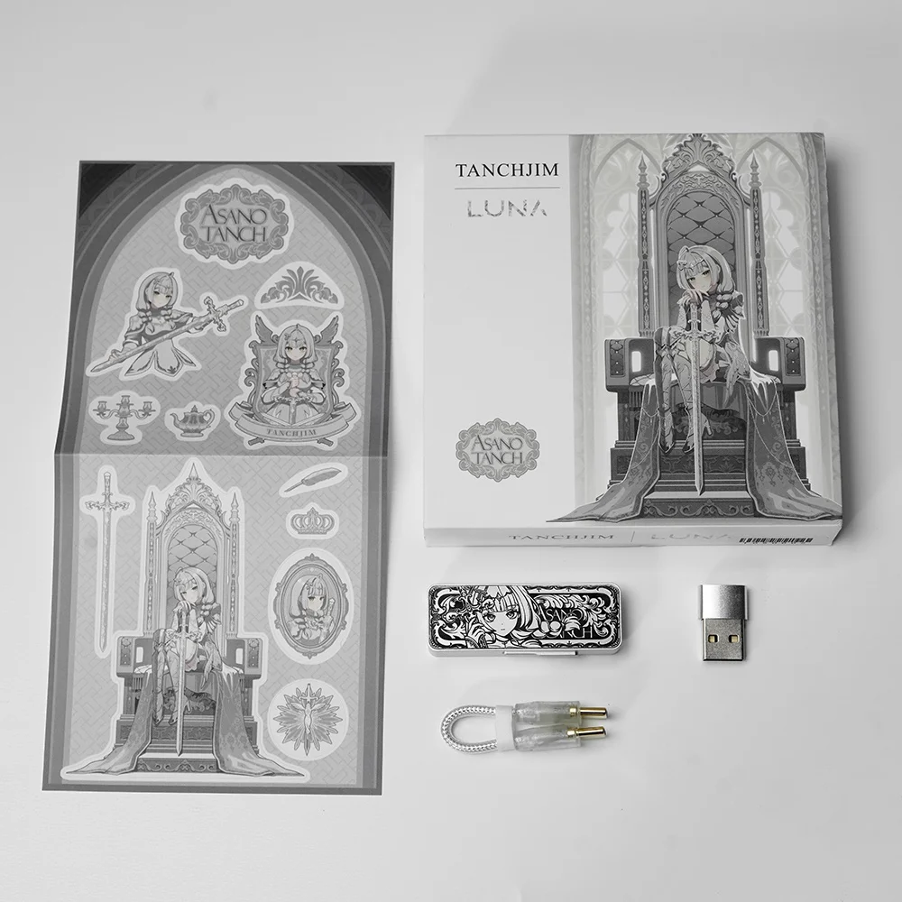 TANCHJIM LUNA محمول USB DAC/AMP ثنائي الرائد CS43198 أوضاع كسب مزدوجة المستوى DSD256 فك/متوفر