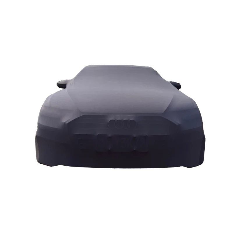 

Custom Logo Foldable Stretch Indoor Dustproof Velvet 180g Stretch Cotton Car Full Body Cover