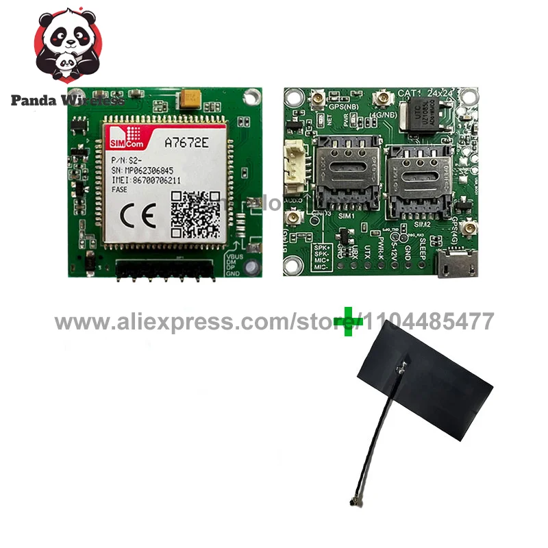 SIMcom A7672E-FASE Core Board A7672E-FASE Development Board LTE CAT1 + Voice + GNSS A7672E-FASE 1PCS Met GPS