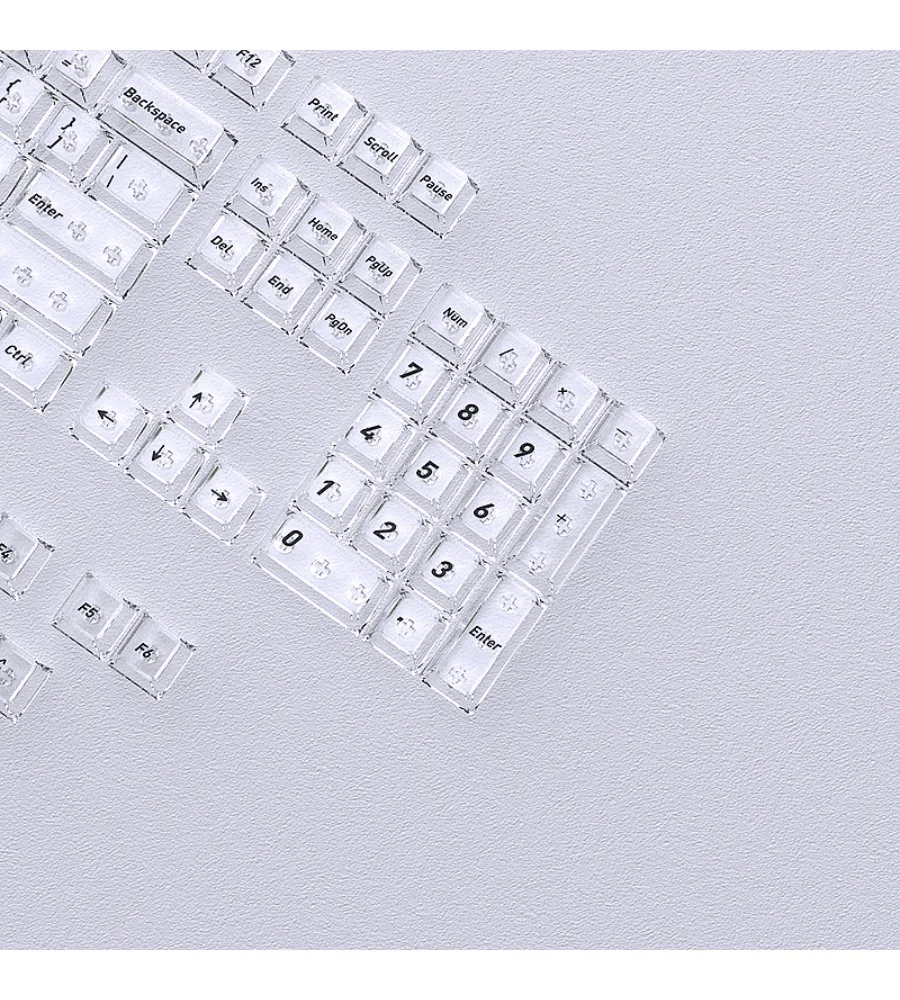 Keycap personality black and white keycap mechanical keyboard small full set of 153 keys PBT sublimation PC double color