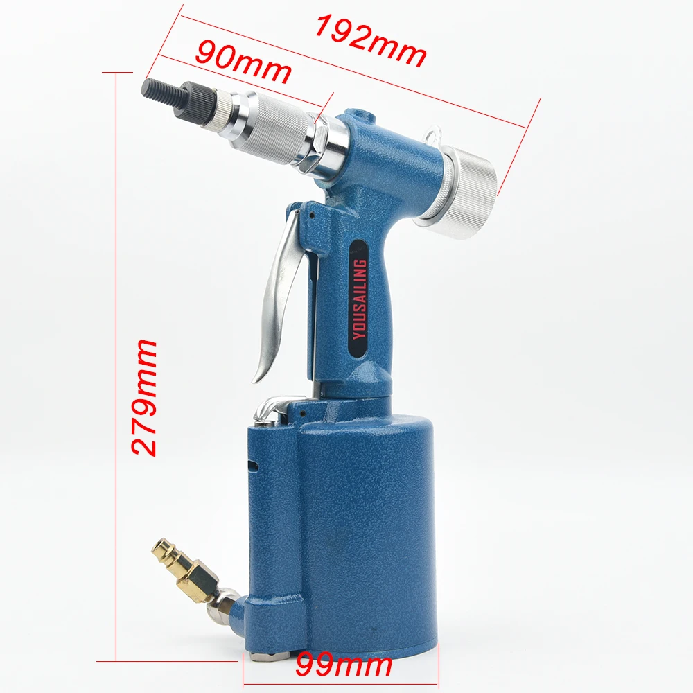 YOUSAILING M4 M5 M6 M8 M10 Semi-automatic Air Nut Riveter Gun Thread Riveting Tool Stainless Steel Nuts