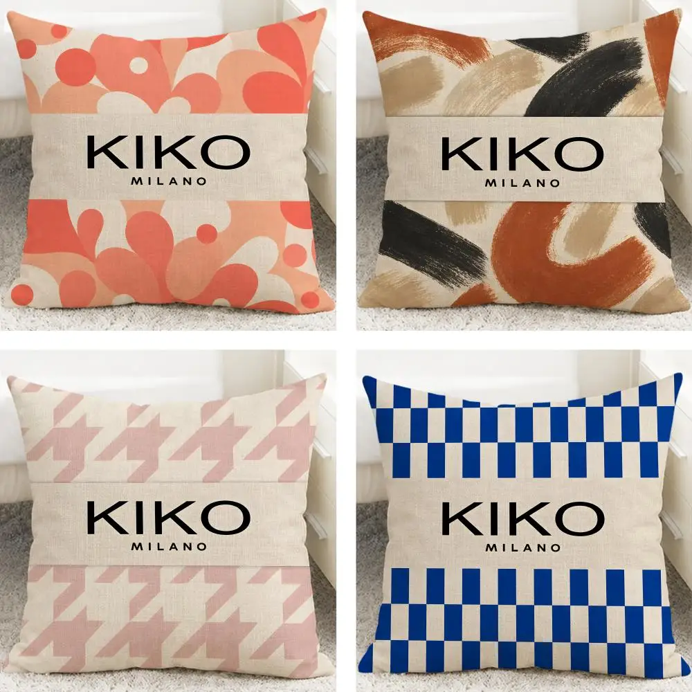 Funda de cojín de la marca KIKO MILANO, fundas de cojín de lino Natural, transpirables, decoración para sofá y dormitorio, funda de almohada
