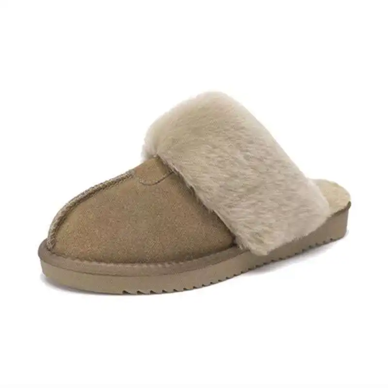 

2026 Winter large-size fleece-lined warm plush cotton slippers couples suitable home use with soft bottom anti-slip properties
