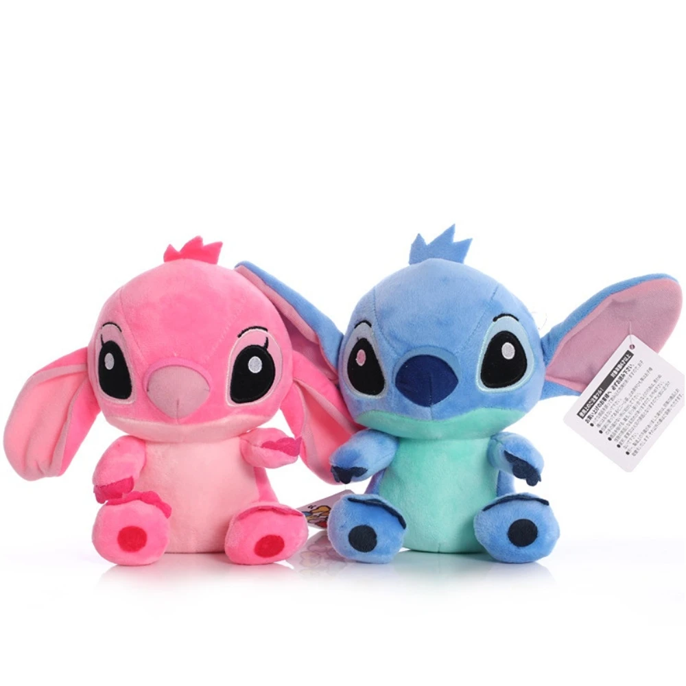 

Disney Cartoon 20cm Lilo & Stitch Blue Pink Stitch Kawaii Anime Plush Toy Stuffed Keychain Pendant Dolls Girl Kid Birthday Gifts