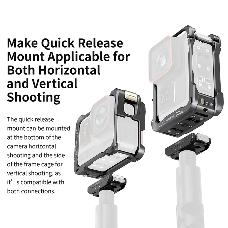 قفص كاميرا AMAGISN لـ Insta360 Ace Pro إطار حدودي واقي سريع الإصدار لأجزاء كاميرا Insta360 Ace