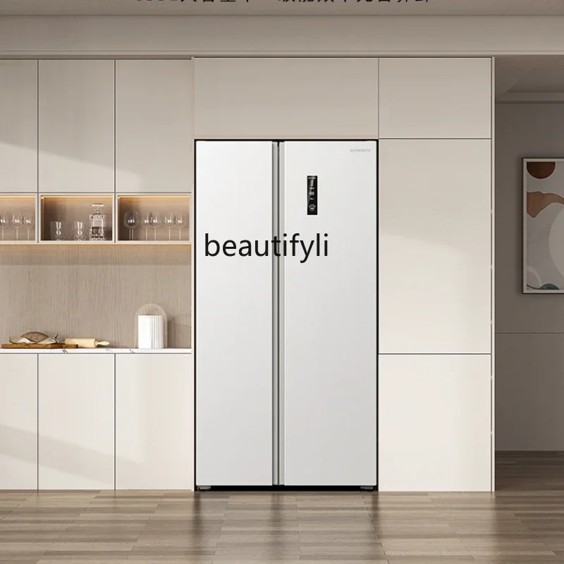 635L white ultra-thin double-door refrigerator household large-capacity frequency conversion air-cooled frost-free