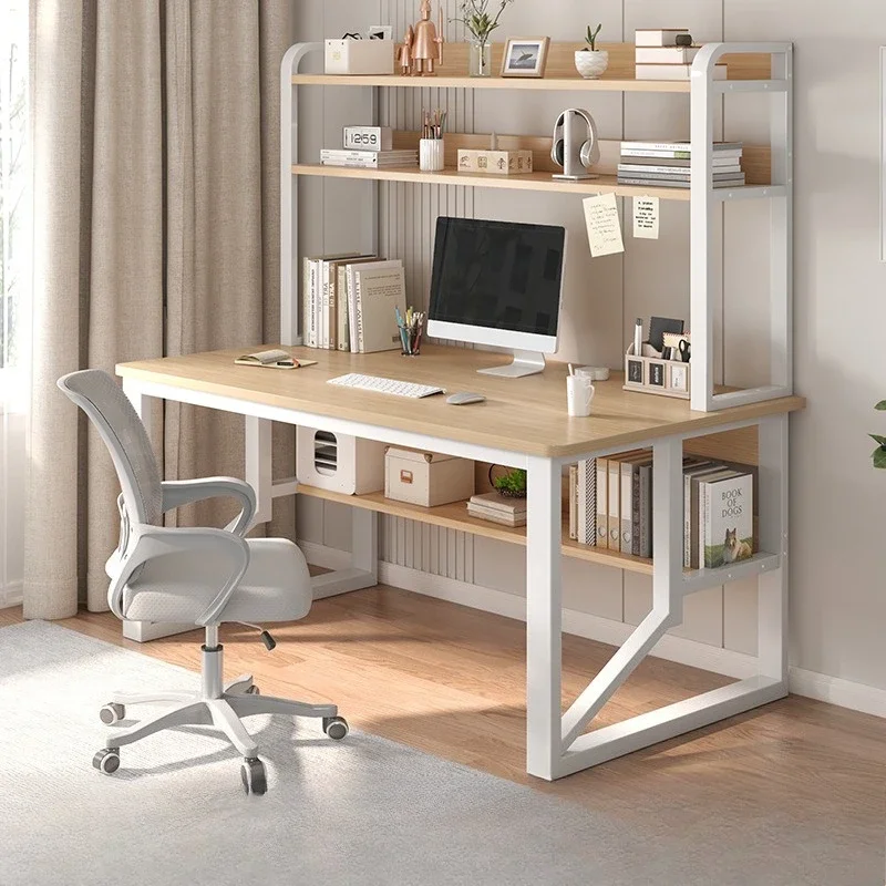 Multi-functional Computer desk multi-layer shelf bookshelf integrated learning desk house simple desk