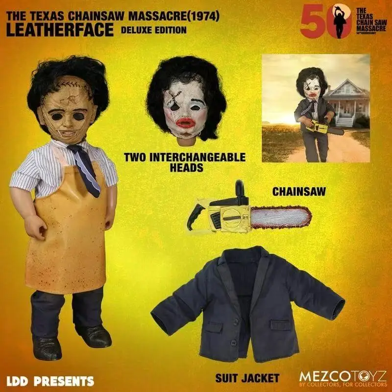 Figura de acción MEZCO 93533 Texas Chainsaw Massacre 1974 Leatherface Deluxe Edition