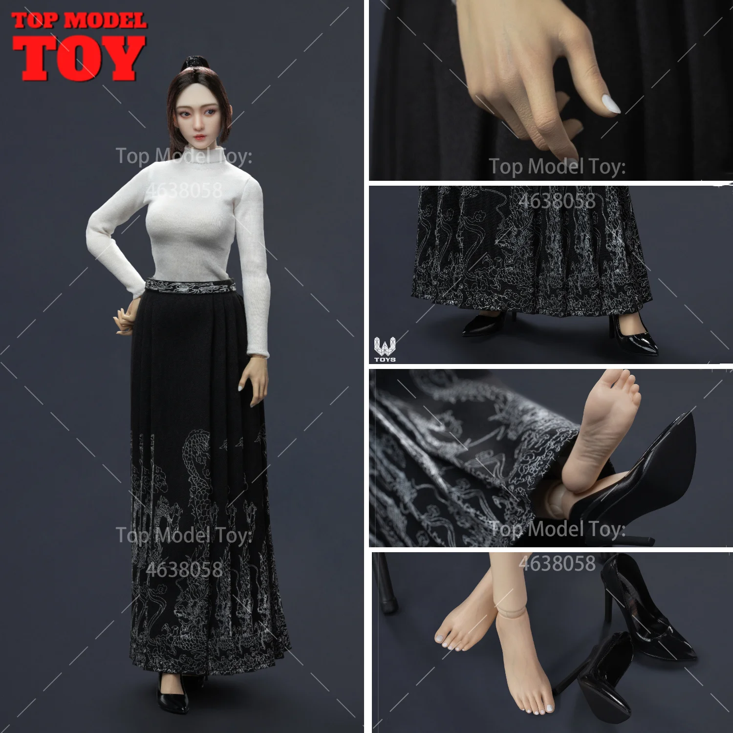 

1/6 Xiaoru Movable Eyes Head Carving 12'' Action Figure Body with Clothes Accessory Model Female Soldier Full Set for Collect