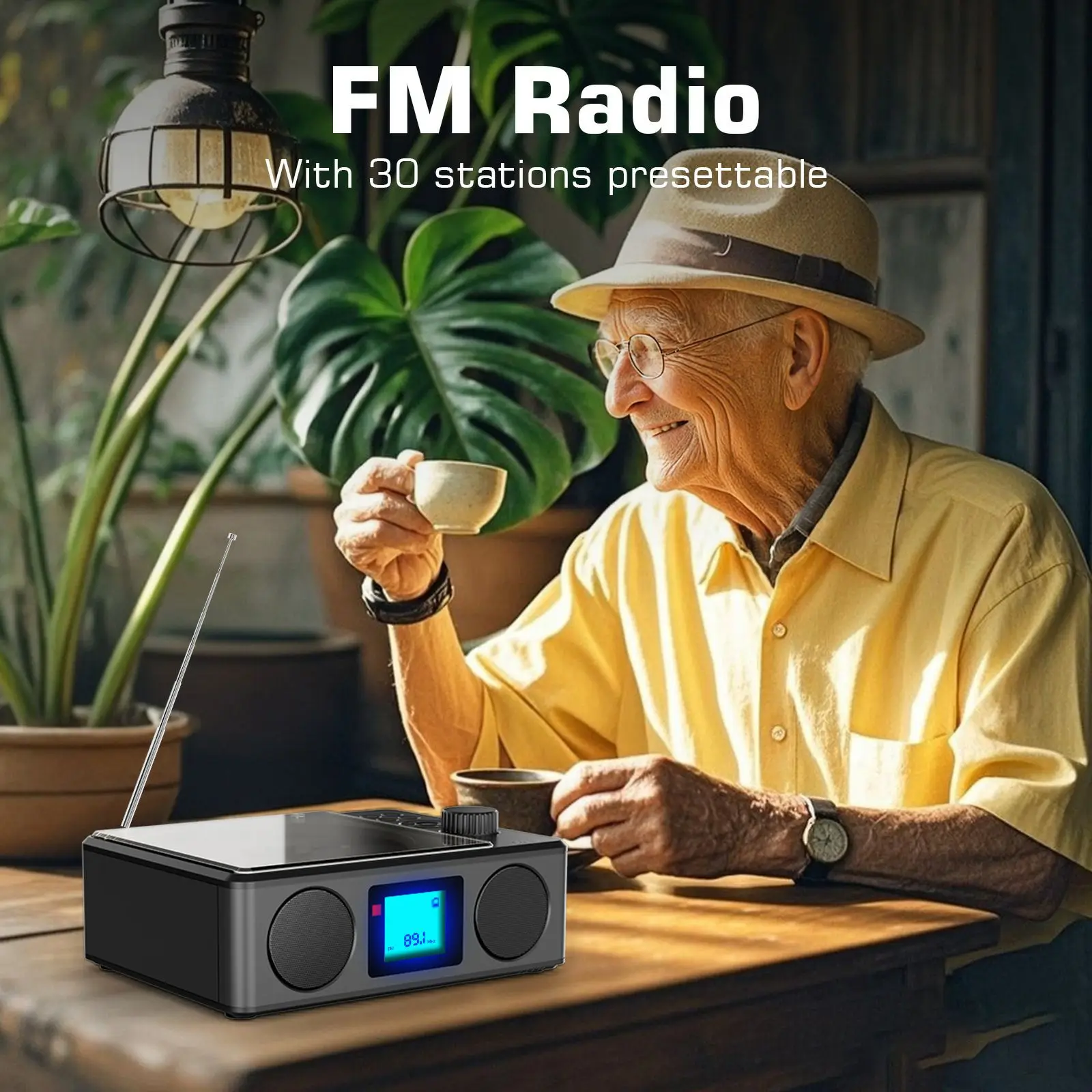 Hause Musik Player Wiederaufladbare Fernbedienung Hause Lautsprecher Bluetooth 5,0 Unterstützung CD USB TF Karte Desktop CD-Player