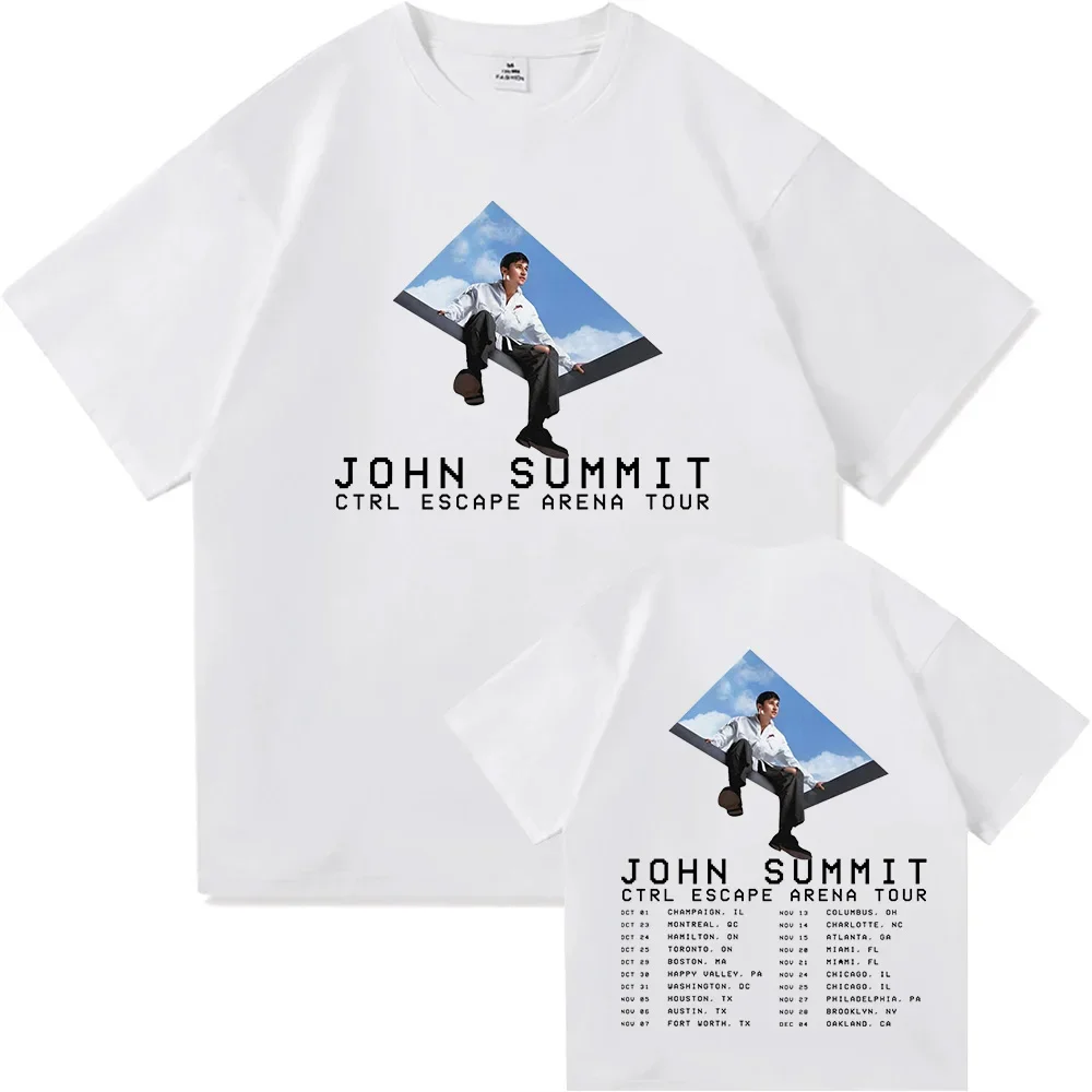 CTRL ESCAPE Tour 2026 T-shirt Singer JOHN SUMMIT Graphic Tee Unisex Streetwear Summer Cotton Soft Women/Men Tshirts Print Merch