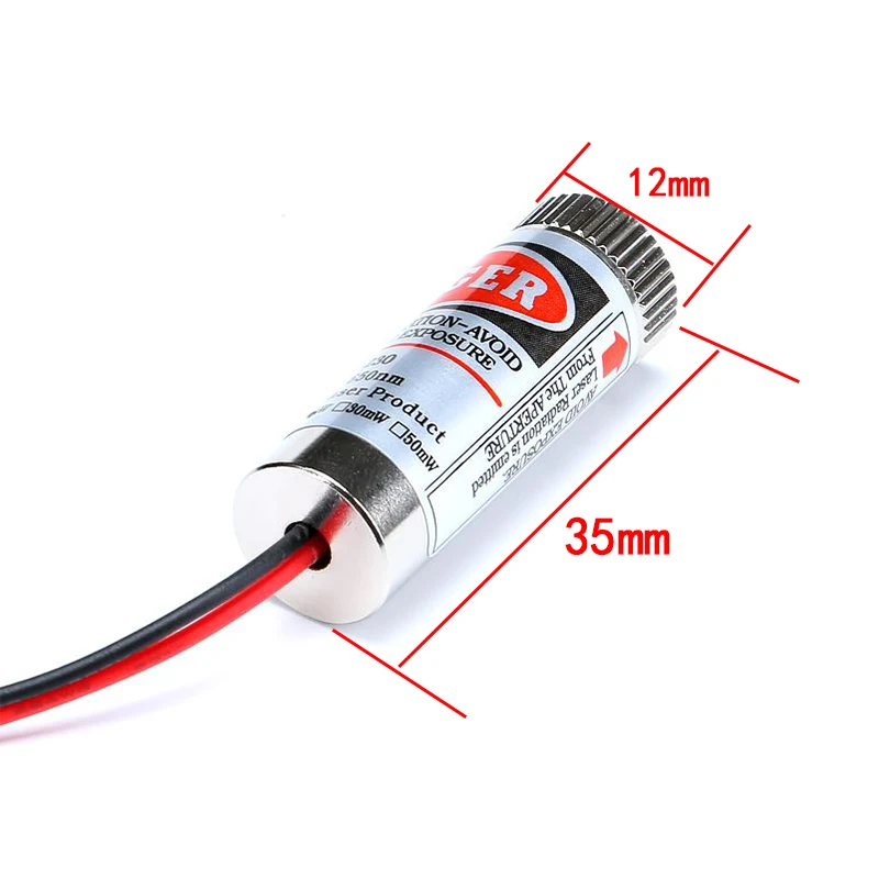 High Quality Red Line Laser Module 5mW 650nm Focus Adjustable Laser Head 5V Industrial Grade P0.05