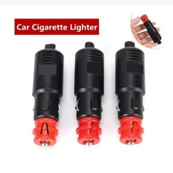 Car cigarette Lighter Socket Male Plug Adapter Power Connection 12-24V With Fuse 8A