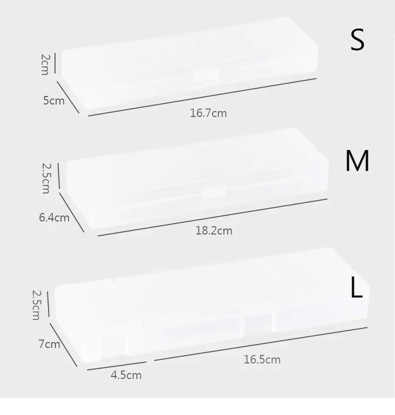 Estuches de lápices para oficina escolar, caja de plástico transparente mate Simple, rosa, verde, blanco, almacenamiento de bolígrafos, suministros de papelería