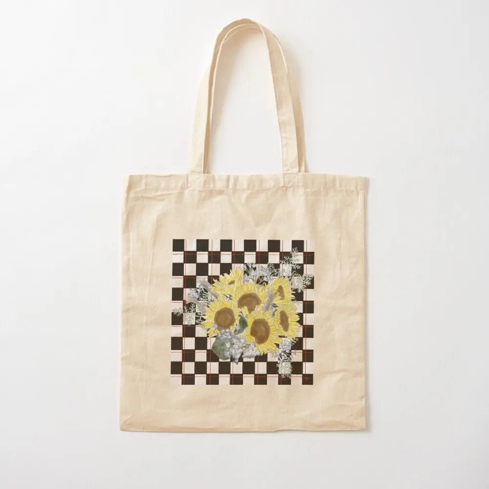 Sunflower Picnic Tote Bag Canvas shoulder bag university shopper bag Handbags women
