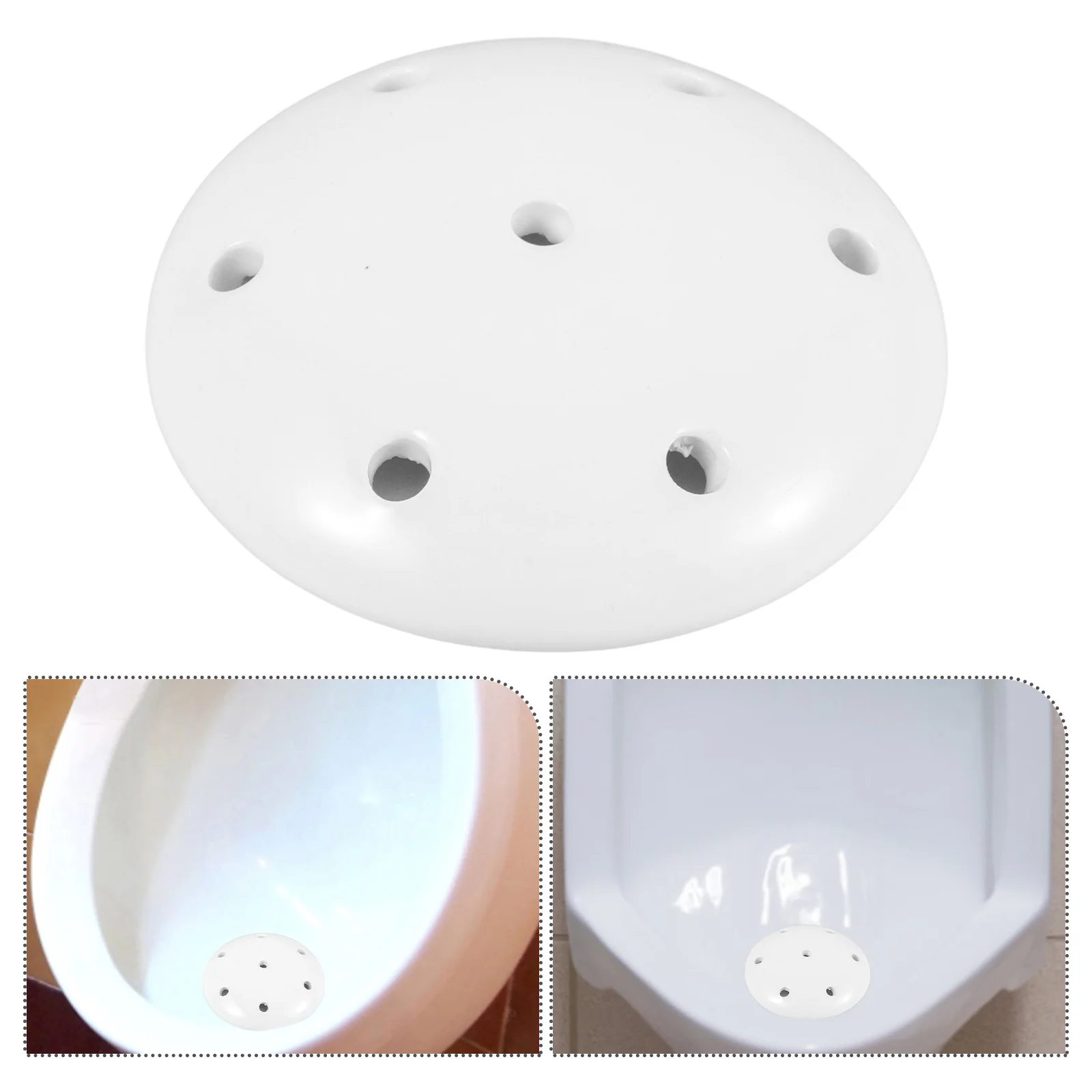 سدادة مصفاة سدادة مبولة من السيراميك بدون رذاذ حواف مرتفعة تركيب سريع ديكور حمام مناسب عالميًا #3