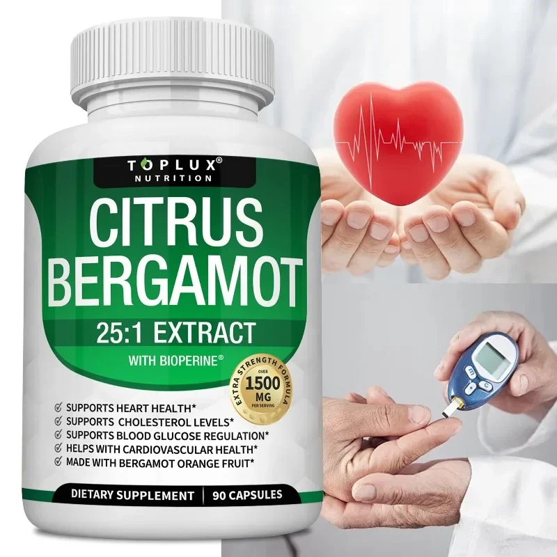 

Добавка цитрусового бергамота 1500 мг - экстракт бергамота 25:1 для поддержки общего здоровья, иммунной системы, мощный антиоксидант