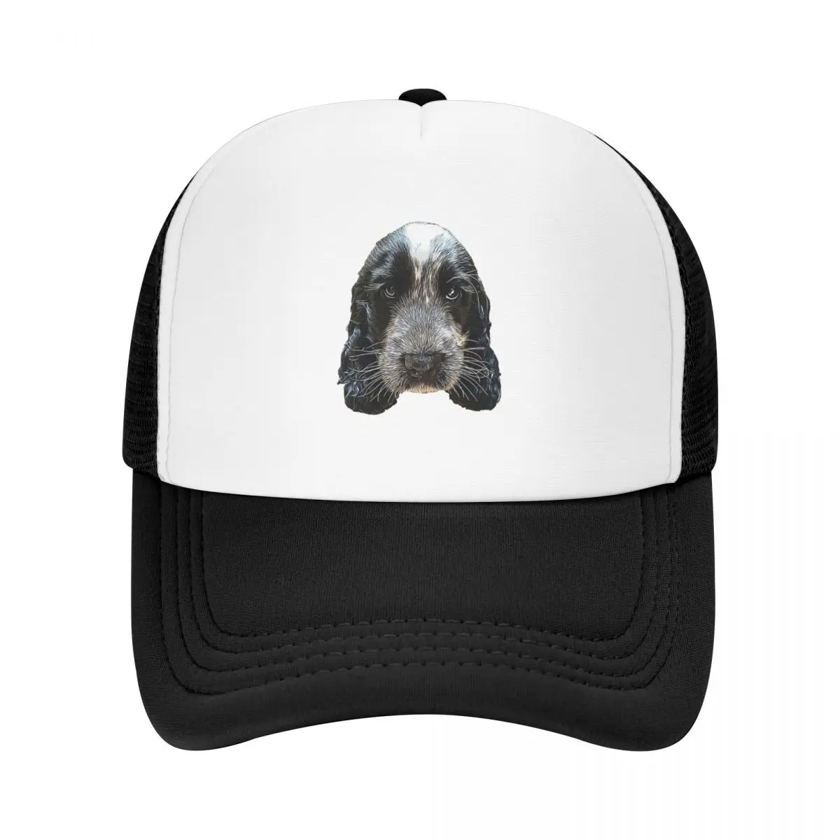 Cocker Spaniel Blue Roan Puppy Dog Cap Mesh Baseball Caps Adjustable Hat Hip Hop Summer Unisex Baseball Hats Polychromatic