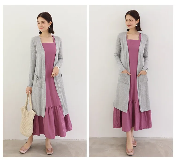 Abbigliamento Modal per la protezione solare da donna, cardigan estivo sottile a maniche lunghe, giacca a vento di media lunghezza, scialle, camicia per aria condizionata