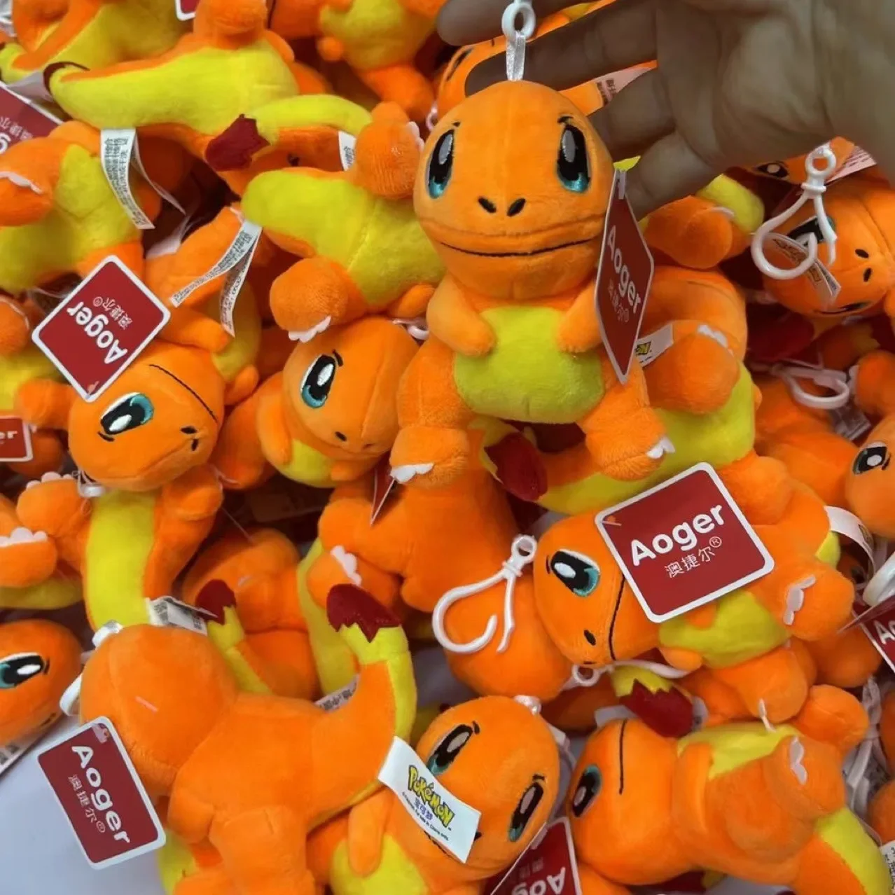 30PC/lot Pokemon Squirtle Charmander Pikachus Bulbasaur Plush Doll 12cm Pendant Stuffed Pendant Keychain Plush Gift Toy