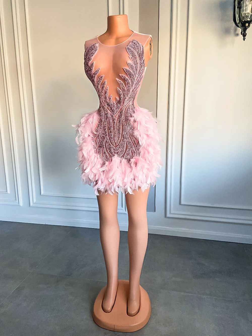 pink birthday dress short Pink Sequin Princess Dress | Short Puff Sleeves | Pink / 3-4 Years (110cm)