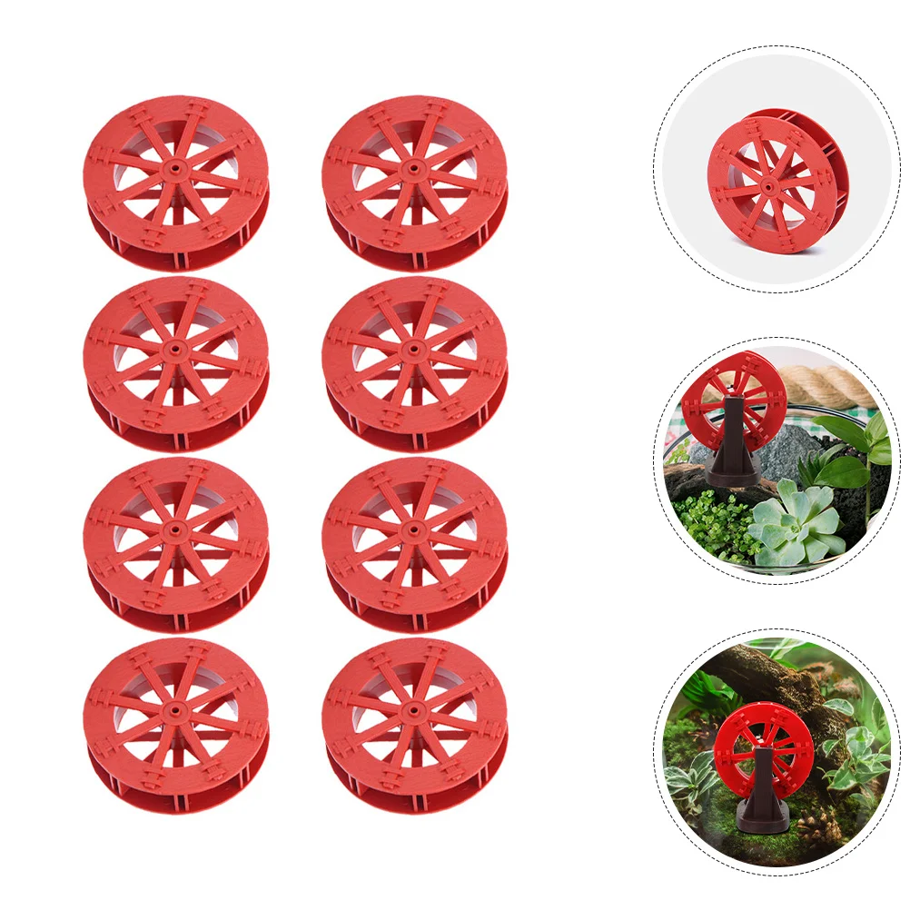 8 قطعة استبدال نافورة عجلة المياه لخزان الأسماك حوض السمك لتقوم بها بنفسك ديكور سطح المكتب ، عجلة المناظر الطبيعية الصغيرة ، عجلة الجنينة الاصطناعية ،