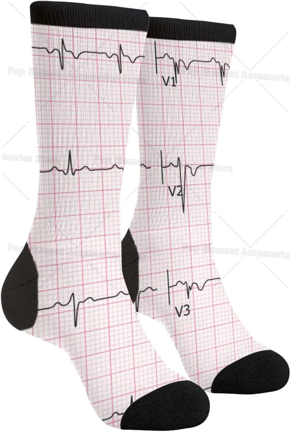 

Носки Heart Cardiology, мужские и женские забавные новинки, носки Crazy Crew
