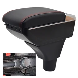 For Fiat Panda II 2 Armrest Box Central Store Content Elbow Arm Rest with Cup Holder Ashtray USB