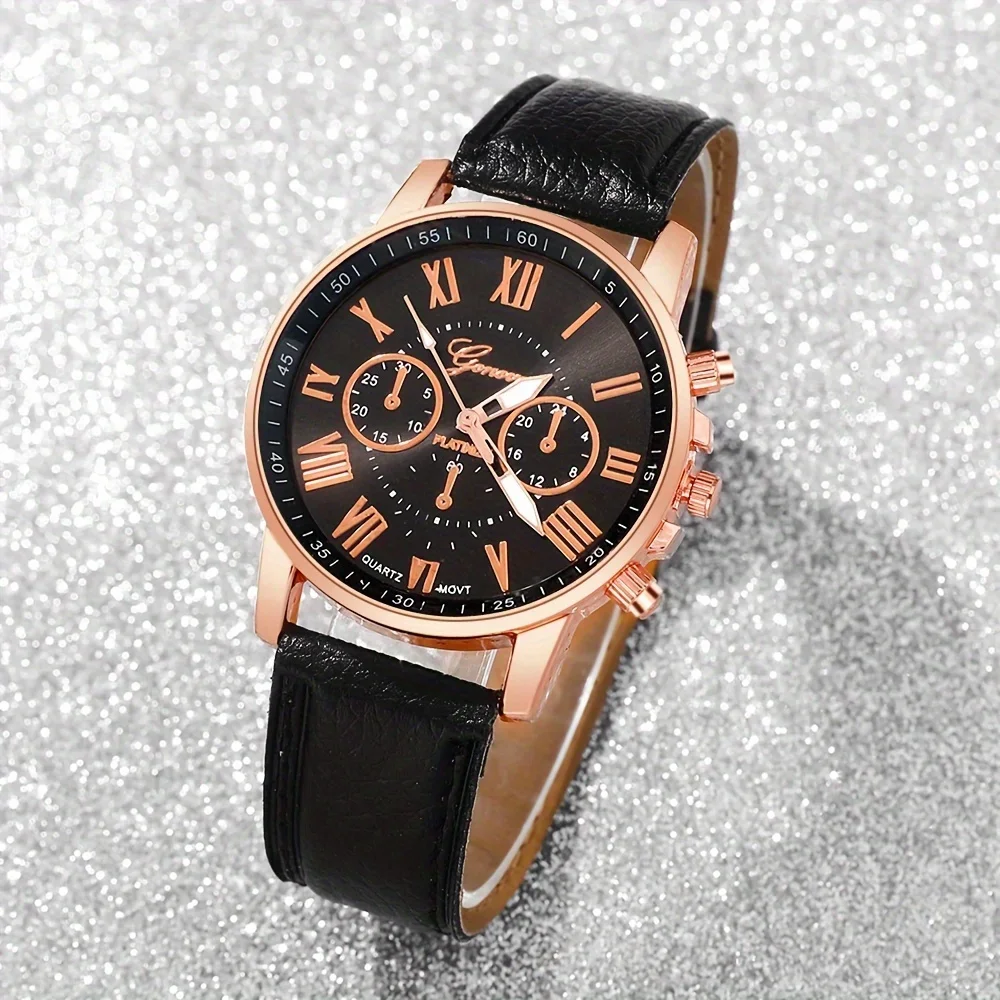 3-piece set of new women's fashionable sports quartz watch set, suitable for daily wear