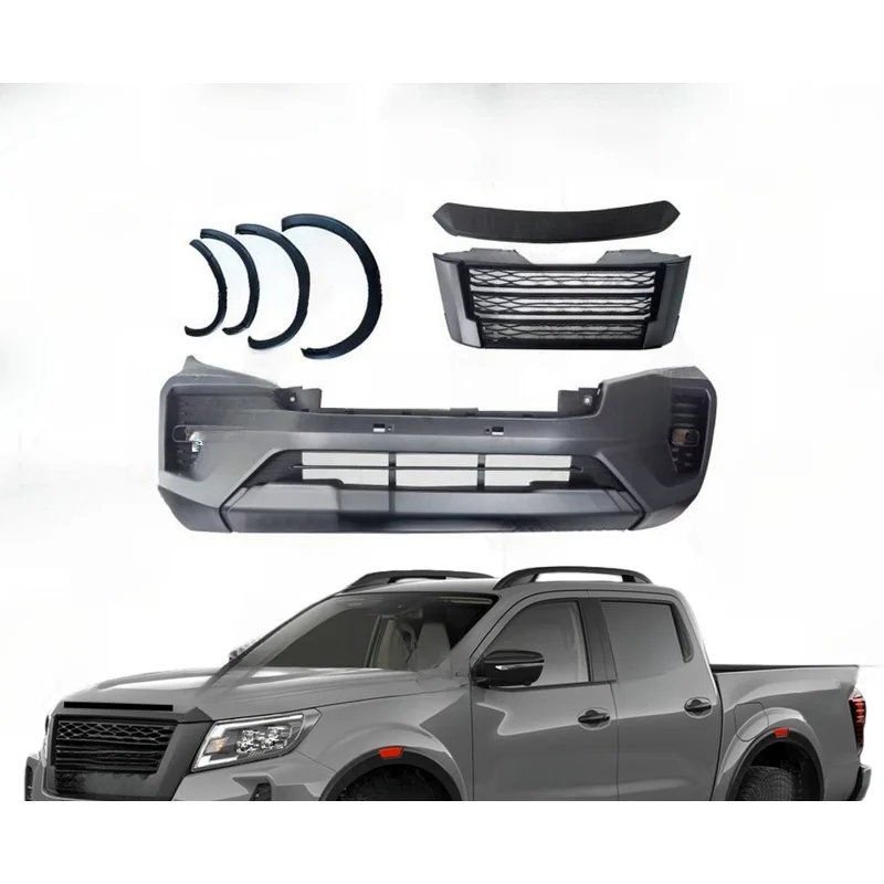High Quality Facelift Front Bumper Body Kit Fora NP300 2016-2019 Upgrade To 2021 Model