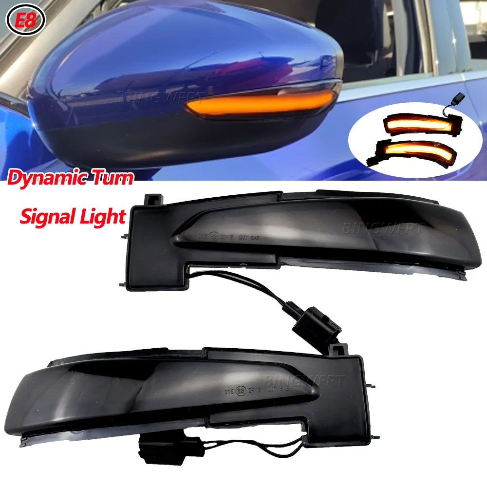 2pcs For Peugeot 508 SW Citroen DS5 C4 Mirror Turn Signal Lights