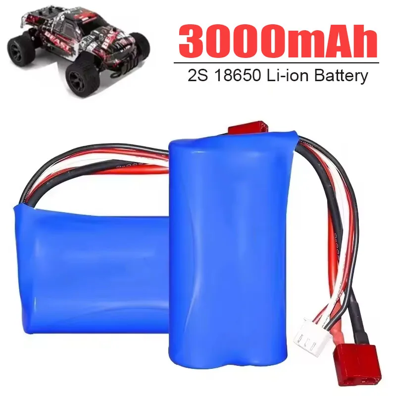 

2S 7.4V 3000mah Lipo Battery 18650 for Wltoys 144001 A959-B A969-B A979-B K929-B 12428 12423 10428 Q39 RC Car Spare Parts