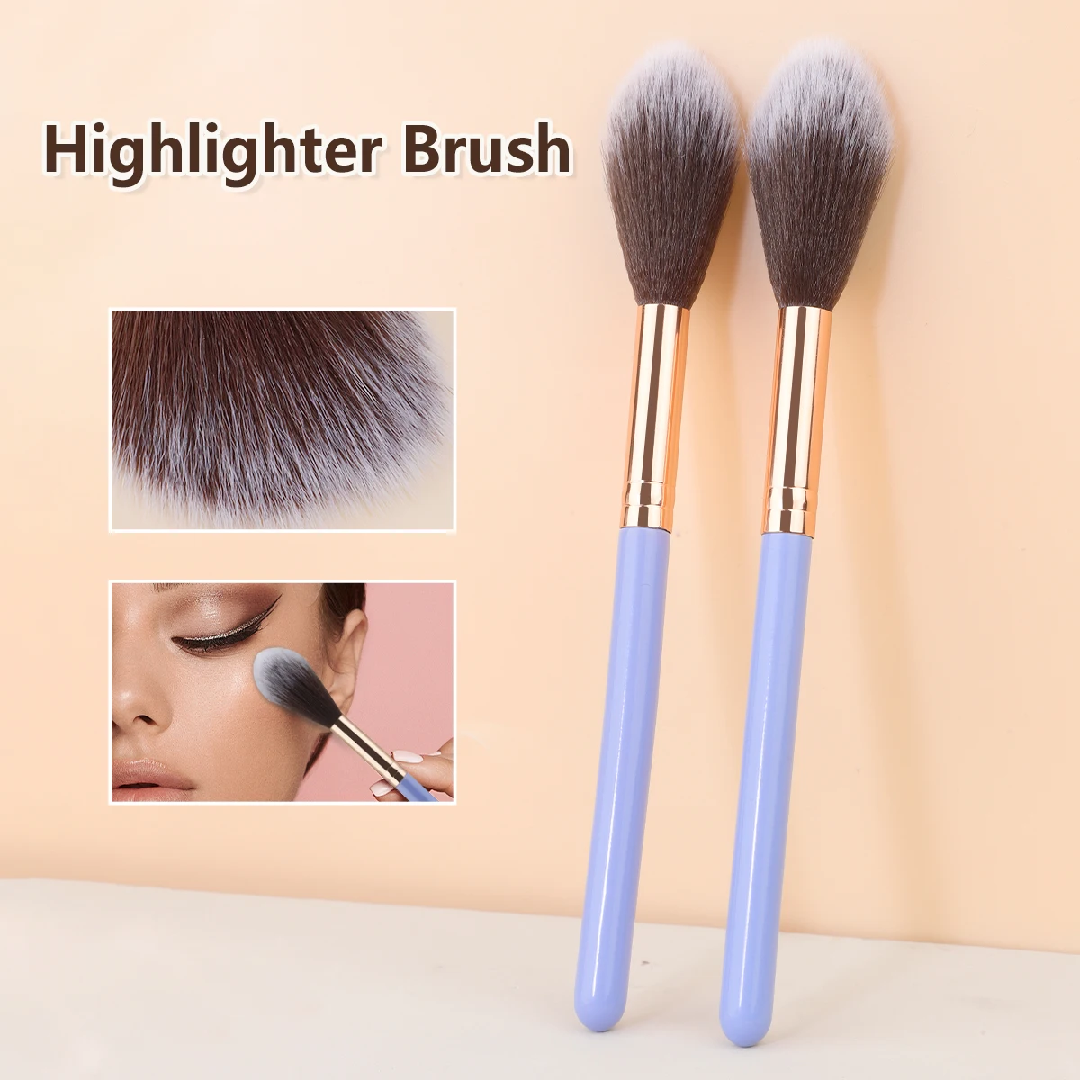 1/5/10pcs Professional Blush Highlight Loose Powder Brush Portable Multifunction Soft Fiber Makeup Brush Beauty Tools