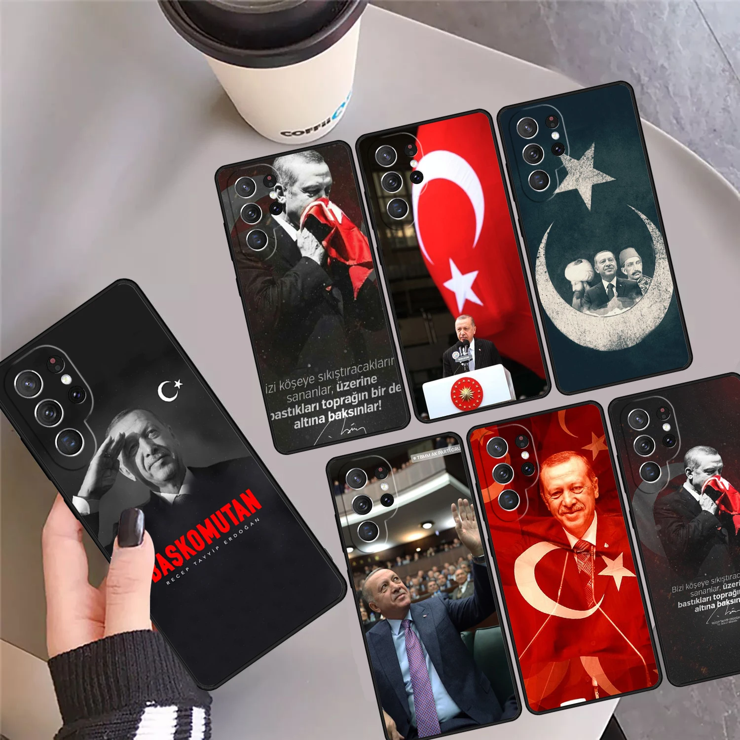 President Turkey Recep Tayyip Erdogan Phone Case Cover For Samsung Galaxy S24 Ultra 23 S22 Plus S21 FE S20 S9 S10 Note 10 Pro 20