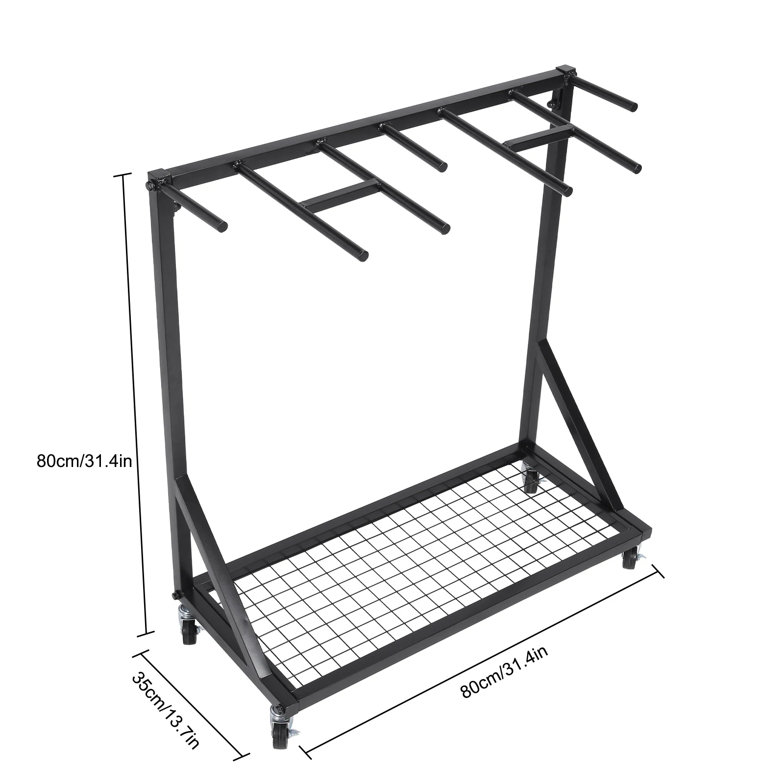 الثقيلة الصلب تنس مضرب بدمنتون المنظم 80x35x80 سنتيمتر 2 الطبقة 50 قدرة مع عجلات قابلة للقفل لملعب الصالة الرياضية #6